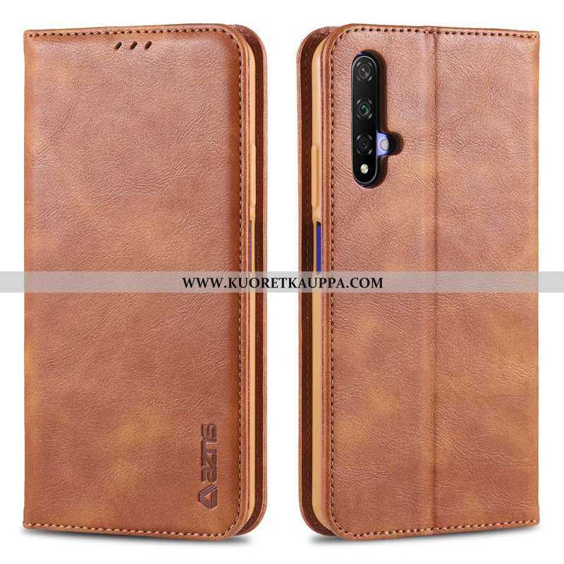 Kuori Honor 20, Kuoret Honor 20, Kotelo Honor 20 Nahkakuori Suojaus All Inclusive Musta Puhelimen Mu