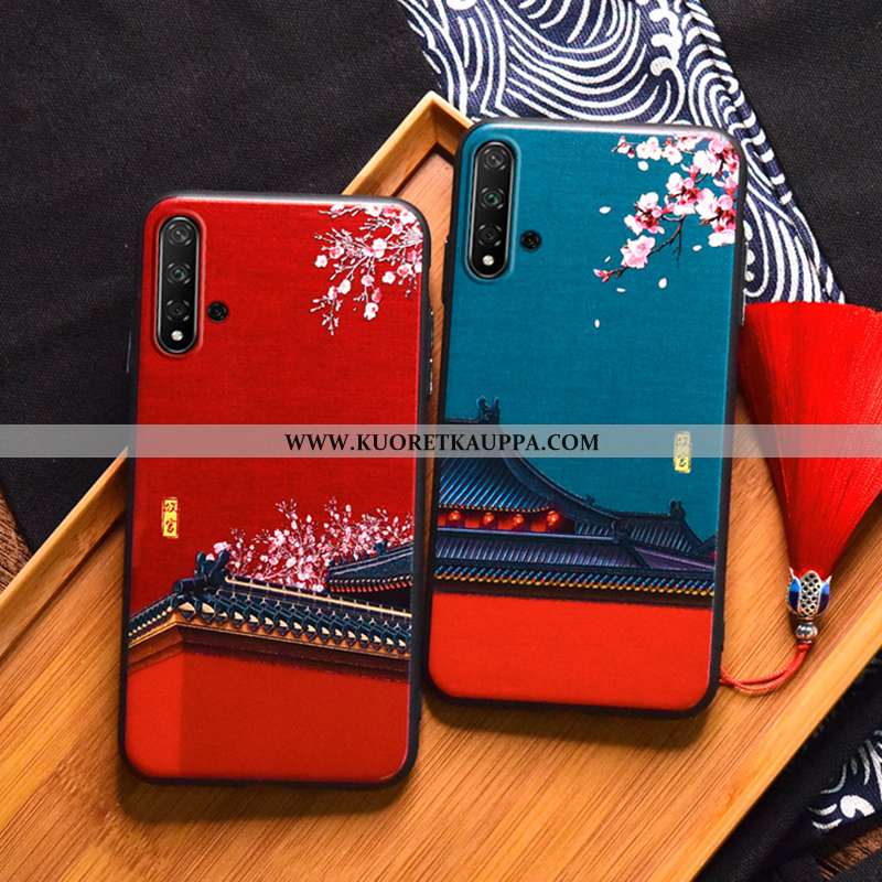 Kuori Honor 20, Kuoret Honor 20, Kotelo Honor 20 Silikoni Suojaus Kohokuviointi Kiinalainen Tyyli Pu