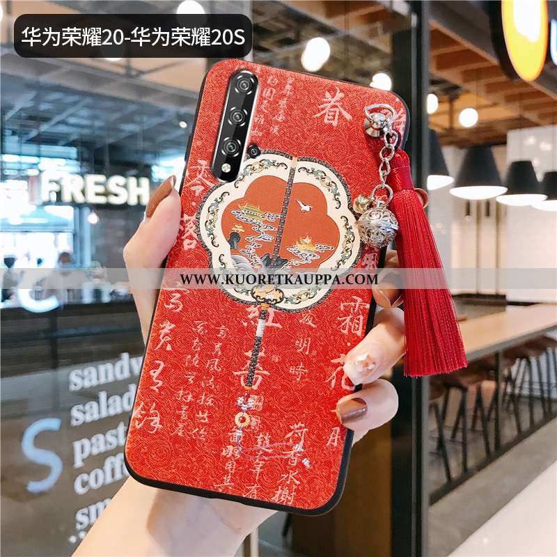 Kuori Honor 20, Kuoret Honor 20, Kotelo Honor 20 Silikoni Suojaus Punainen Fringed