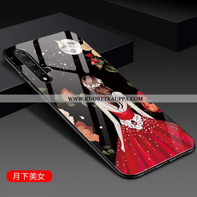 Kuori Honor 20, Kuoret Honor 20, Kotelo Honor 20 Suojaus Lasi Silikoni Luova Puhelimen Punainen