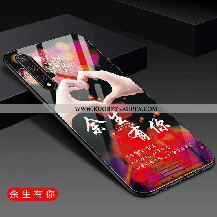 Kuori Honor 20, Kuoret Honor 20, Kotelo Honor 20 Suojaus Lasi Silikoni Luova Puhelimen Punainen