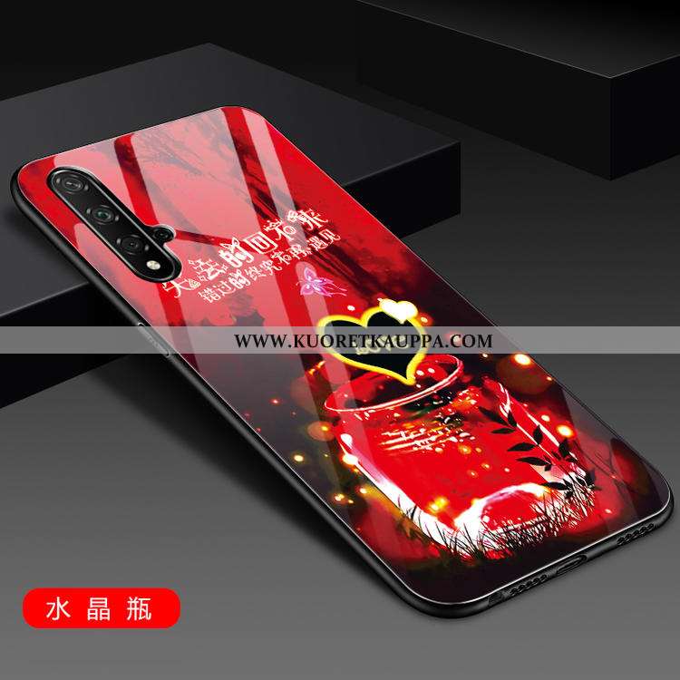 Kuori Honor 20, Kuoret Honor 20, Kotelo Honor 20 Suojaus Lasi Silikoni Luova Puhelimen Punainen