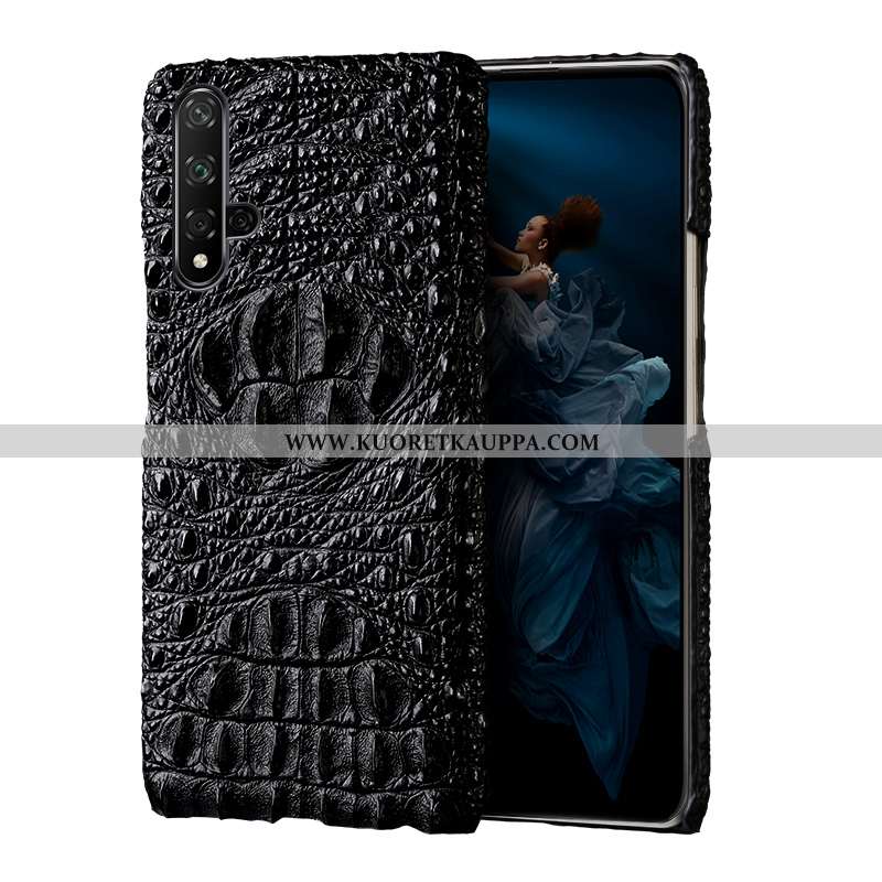 Kuori Honor 20, Kuoret Honor 20, Kotelo Honor 20 Suojaus Ylellisyys Nahka Ylellisyys Kukkakuvio Must