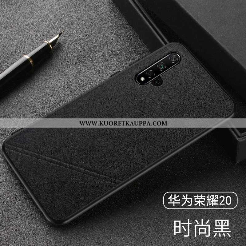 Kuori Honor 20, Kuoret Honor 20, Kotelo Honor 20 Suuntaus Suojaus Aito Nahka All Inclusive Tila Must