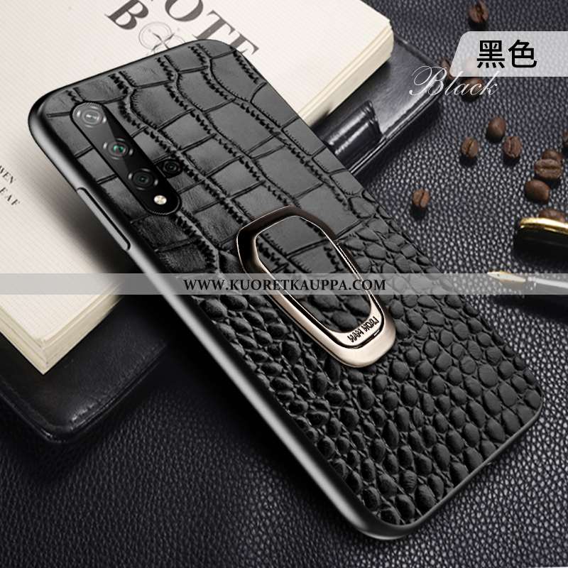 Kuori Honor 20, Kuoret Honor 20, Kotelo Honor 20 Ultra Valo Lehmä Nahkakuori Suuri Sininen