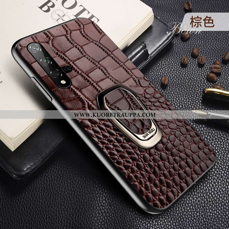 Kuori Honor 20, Kuoret Honor 20, Kotelo Honor 20 Ultra Valo Lehmä Nahkakuori Suuri Sininen