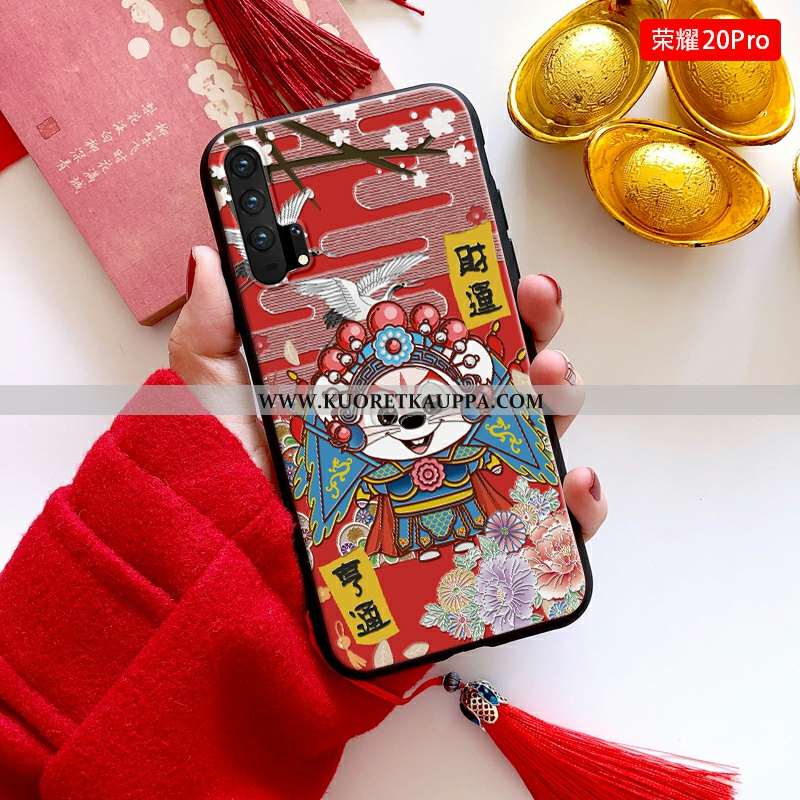 Kuori Honor 20 Pro, Kuoret Honor 20 Pro, Kotelo Honor 20 Pro Kohokuviointi Suuntaus Pehmeä Neste Rot