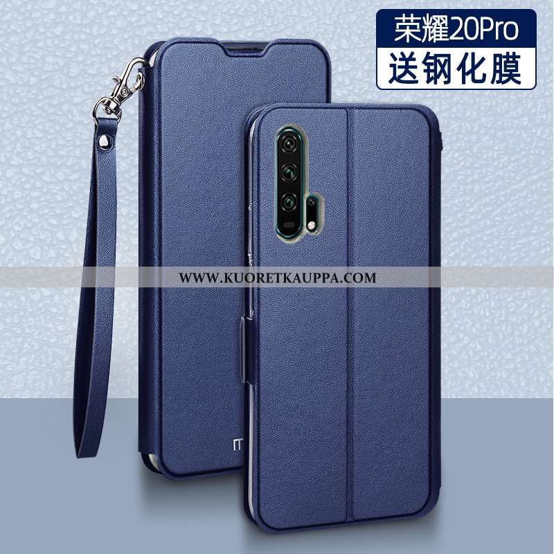 Kuori Honor 20 Pro, Kuoret Honor 20 Pro, Kotelo Honor 20 Pro Nahkakuori Suuntaus Musta Murtumaton Al