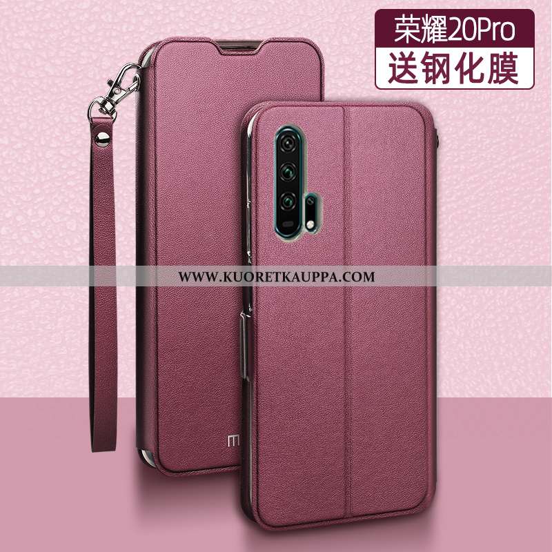 Kuori Honor 20 Pro, Kuoret Honor 20 Pro, Kotelo Honor 20 Pro Nahkakuori Suuntaus Musta Murtumaton Al