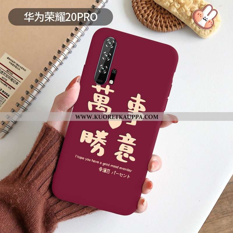Kuori Honor 20 Pro, Kuoret Honor 20 Pro, Kotelo Honor 20 Pro Valo Silikoni Rotta Net Red Punainen