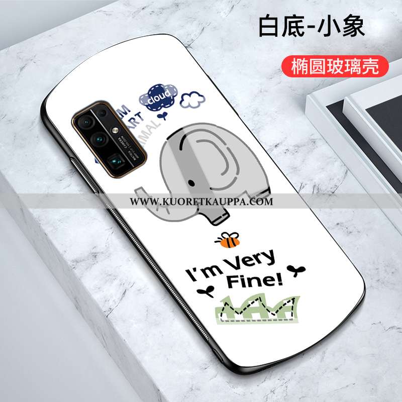 Kuori Honor 30, Kuoret Honor 30, Kotelo Honor 30 Suojaus Lasi All Inclusive Peili Sarjakuva Valkoine