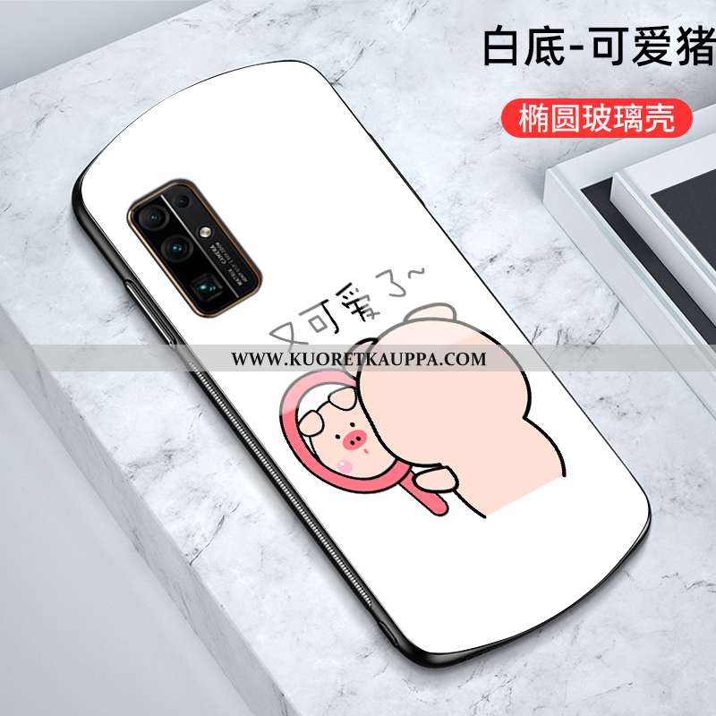 Kuori Honor 30, Kuoret Honor 30, Kotelo Honor 30 Suojaus Lasi All Inclusive Peili Sarjakuva Valkoine