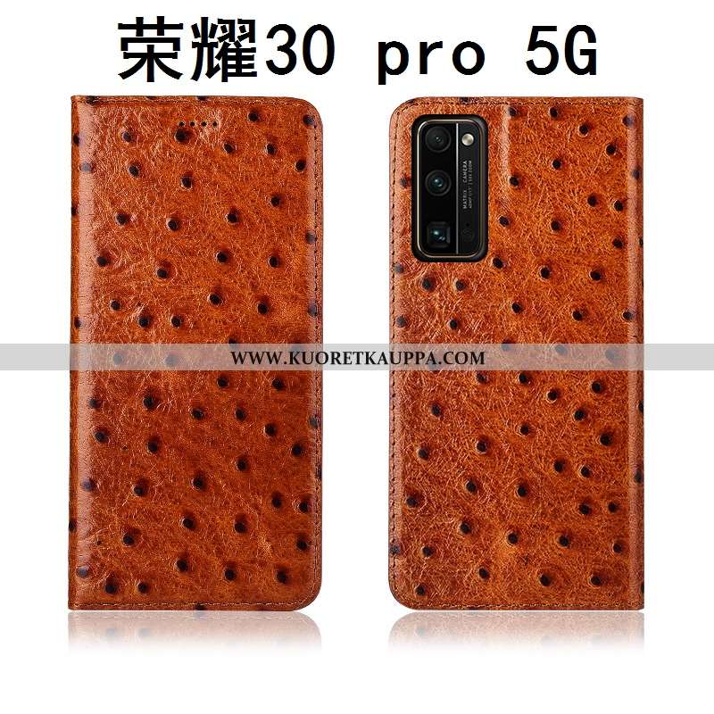 Kuori Honor 30 Pro, Kuoret Honor 30 Pro, Kotelo Honor 30 Pro Aito Nahka Kukkakuvio Simpukka Puhelime