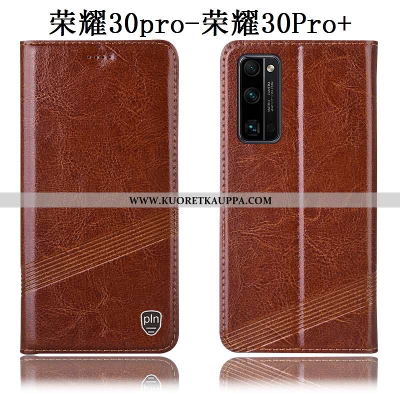 Kuori Honor 30 Pro, Kuoret Honor 30 Pro, Kotelo Honor 30 Pro Nahkakuori Suojaus Viini Punainen Murtu