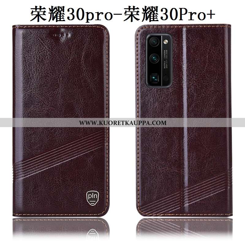 Kuori Honor 30 Pro, Kuoret Honor 30 Pro, Kotelo Honor 30 Pro Nahkakuori Suojaus Viini Punainen Murtu