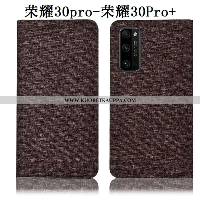 Kuori Honor 30 Pro, Kuoret Honor 30 Pro, Kotelo Honor 30 Pro Suojaus Pellava Nahkakuori Murtumaton H