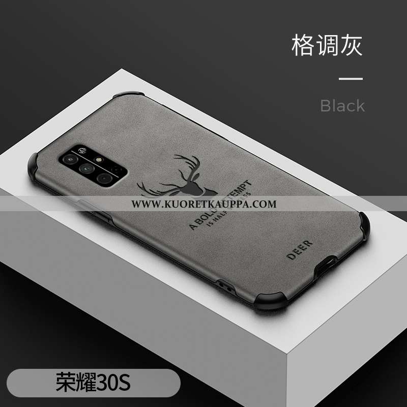 Kuori Honor 30s, Kuoret Honor 30s, Kotelo Honor 30s Nahka Kukkakuvio Puhelimen Suojaus Harmaa