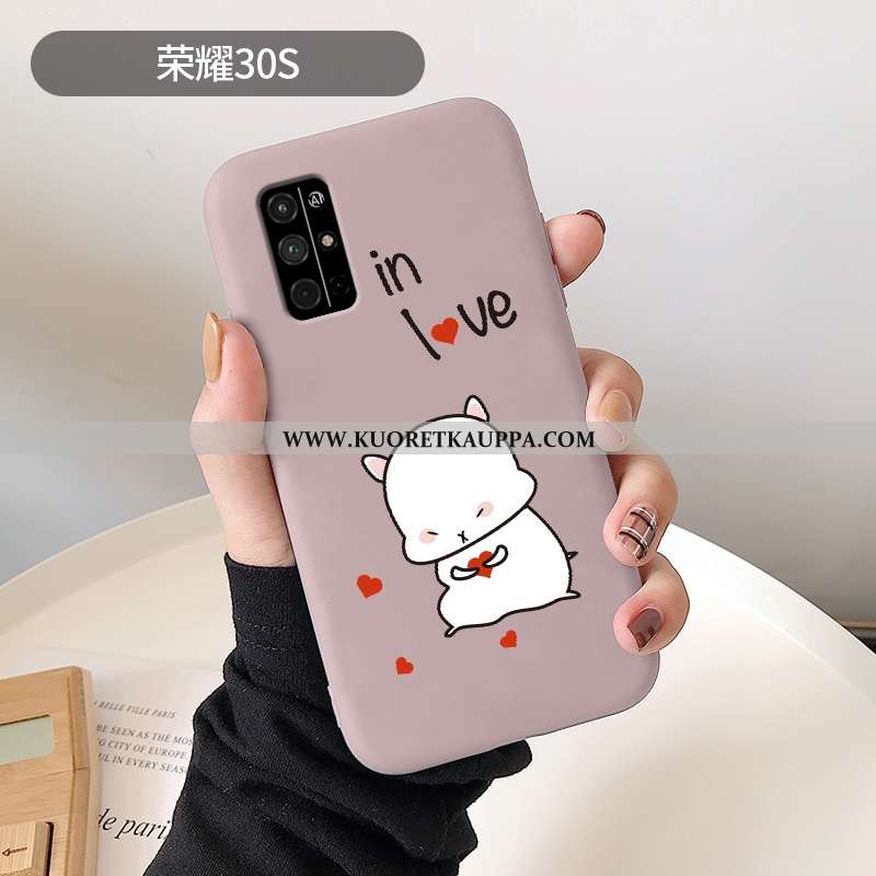 Kuori Honor 30s, Kuoret Honor 30s, Kotelo Honor 30s Suojaus Pesty Suede Rakastunut Jauhe Pinkki