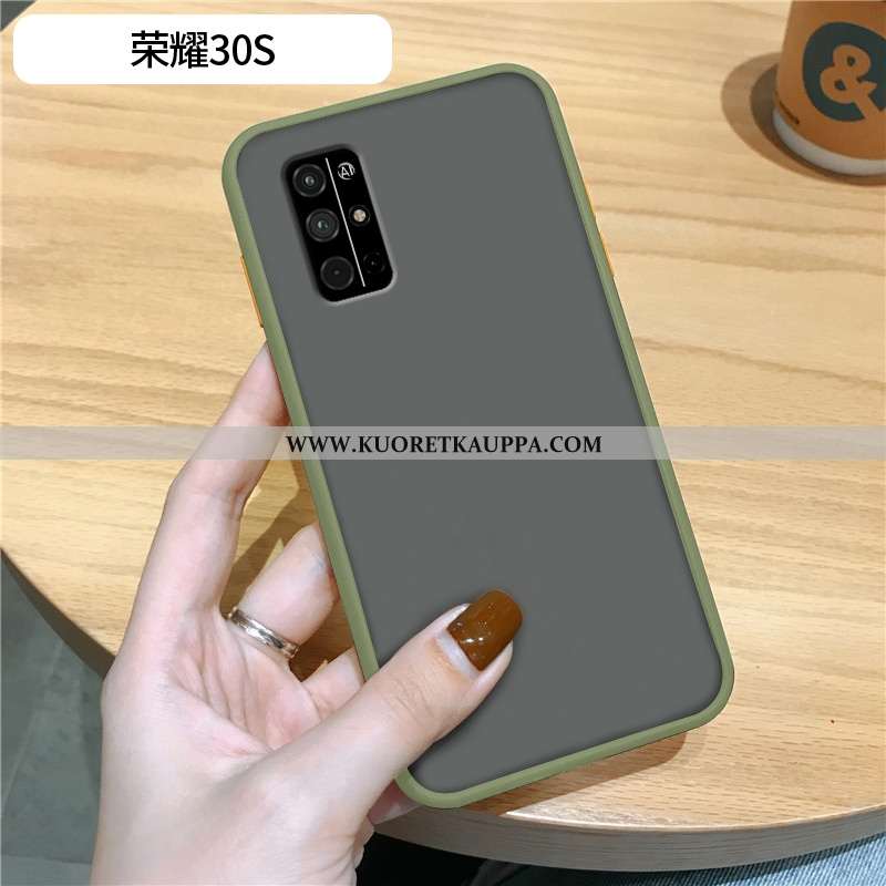 Kuori Honor 30s, Kuoret Honor 30s, Kotelo Honor 30s Ultra Valo Silikoni Pesty Suede Vihreä