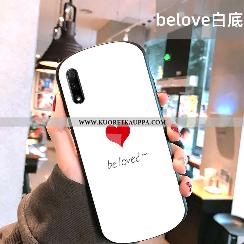 Kuori Honor 9x, Kuoret Honor 9x, Kotelo Honor 9x Lasi Suojaus Kova Net Red Valkoinen