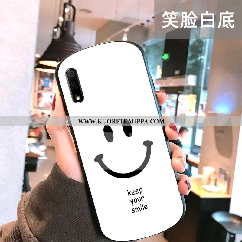 Kuori Honor 9x, Kuoret Honor 9x, Kotelo Honor 9x Lasi Suojaus Kova Net Red Valkoinen