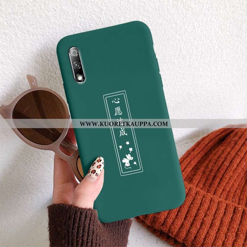 Kuori Honor 9x, Kuoret Honor 9x, Kotelo Honor 9x Luova Suuntaus Pesty Suede Valo Silikoni Vihreä