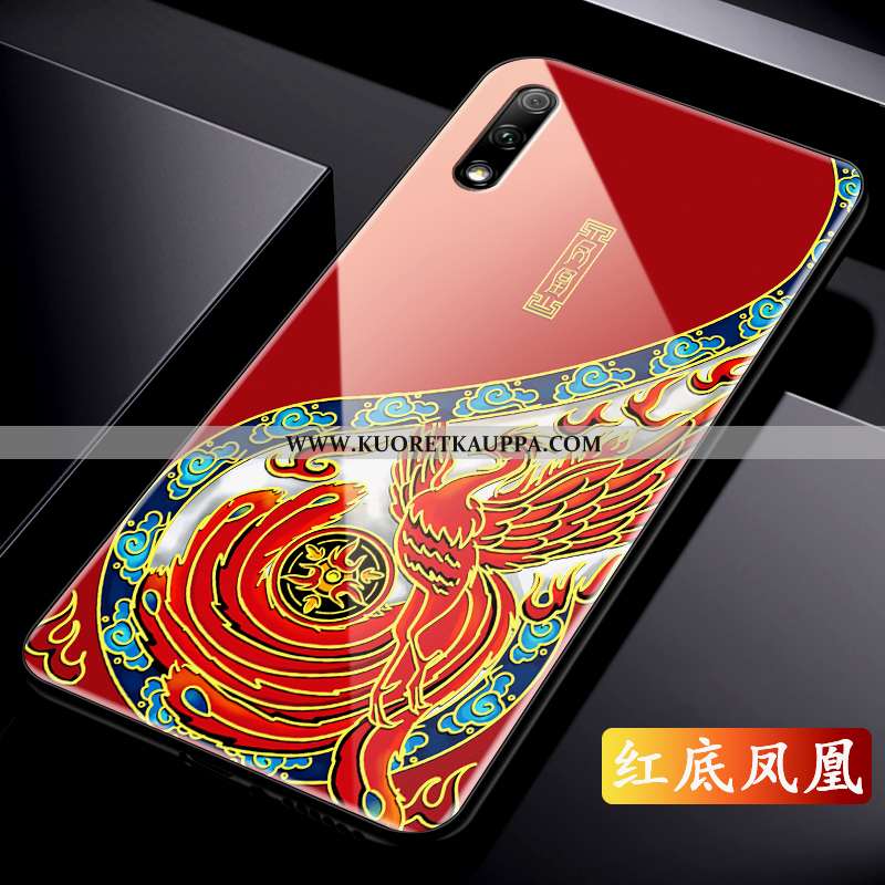 Kuori Honor 9x, Kuoret Honor 9x, Kotelo Honor 9x Luova Vuosikerta Persoonallisuus Ultra Valo Punaine