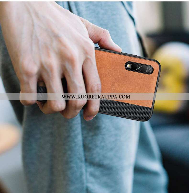 Kuori Honor 9x, Kuoret Honor 9x, Kotelo Honor 9x Nahka Kukkakuvio Pesty Suede Ultra Valo Khaki