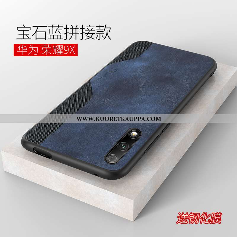 Kuori Honor 9x, Kuoret Honor 9x, Kotelo Honor 9x Nahka Kukkakuvio Pesty Suede Ultra Valo Khaki