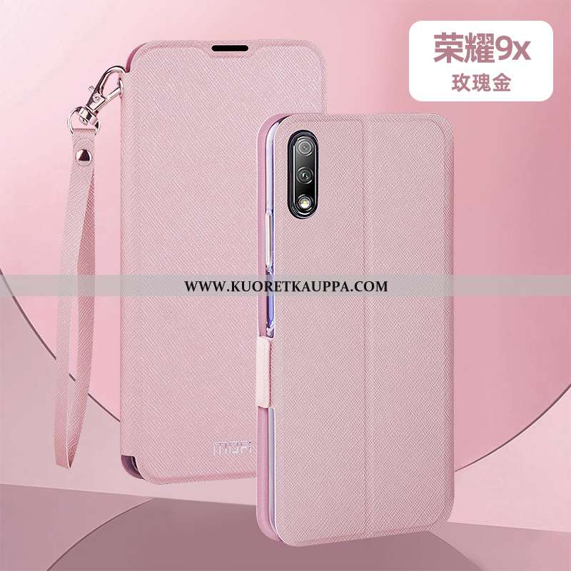 Kuori Honor 9x, Kuoret Honor 9x, Kotelo Honor 9x Nahkakuori Pesty Suede Puhelimen Tummansininen Suoj