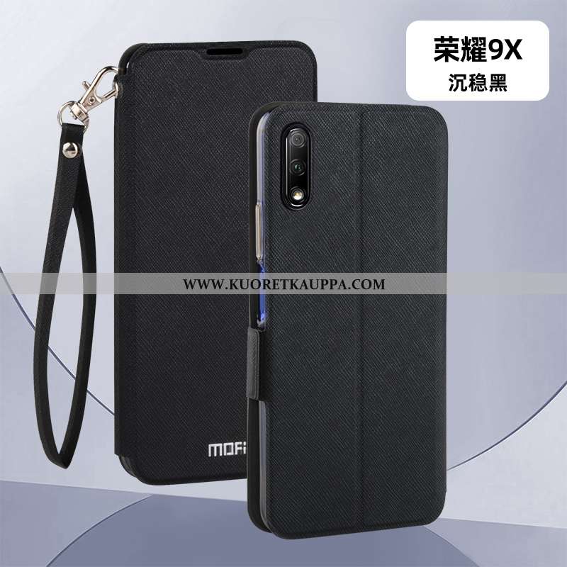 Kuori Honor 9x, Kuoret Honor 9x, Kotelo Honor 9x Nahkakuori Pesty Suede Puhelimen Tummansininen Suoj