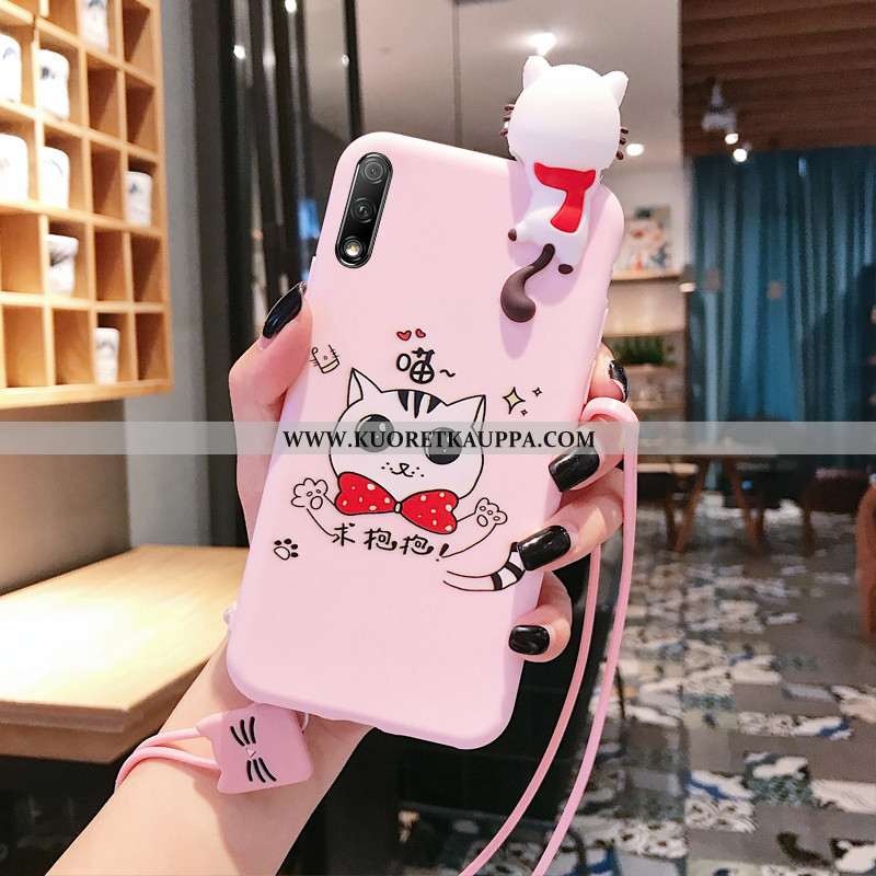 Kuori Honor 9x, Kuoret Honor 9x, Kotelo Honor 9x Pehmeä Neste Suojaus Ripustettava Kaula Kissa Pinkk