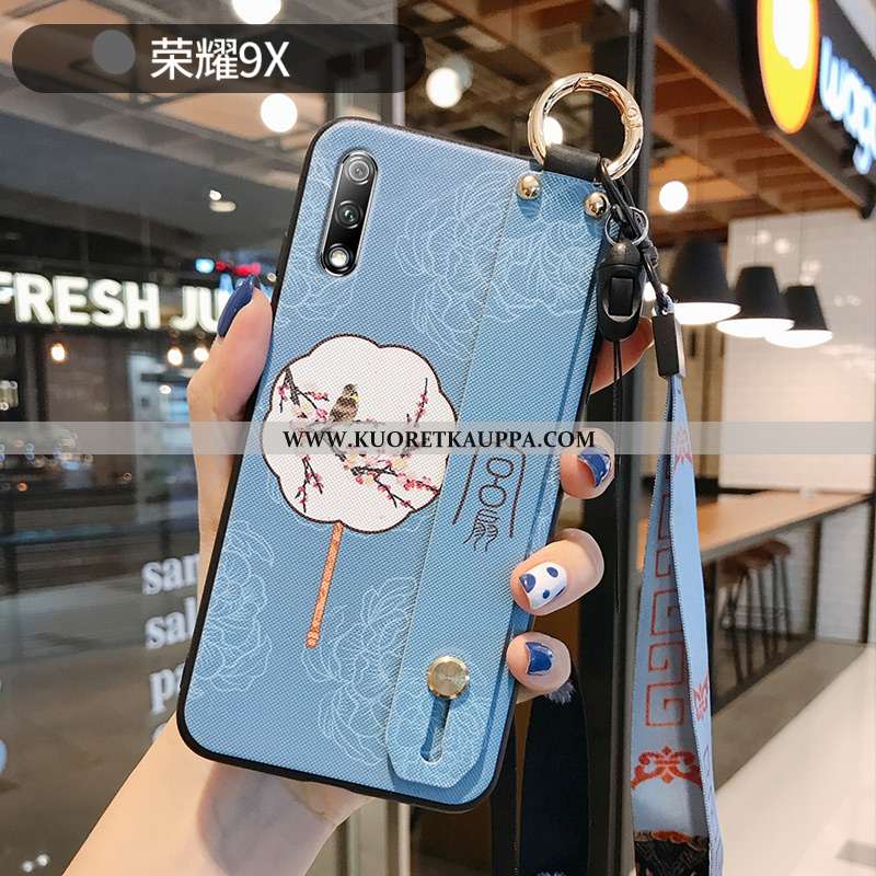 Kuori Honor 9x, Kuoret Honor 9x, Kotelo Honor 9x Pesty Suede Ripustettavat Koristeet Violetti Luova 