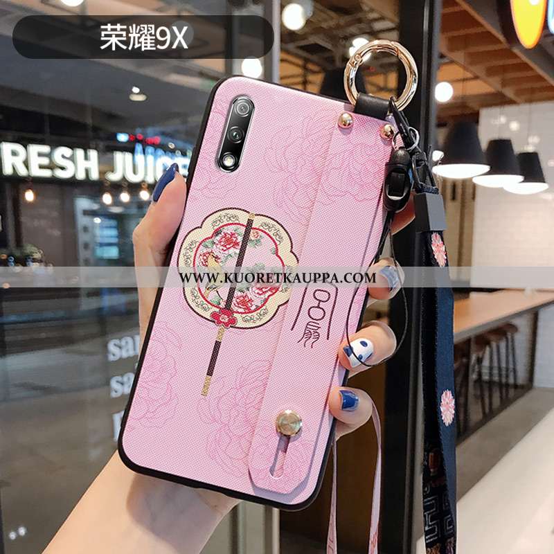 Kuori Honor 9x, Kuoret Honor 9x, Kotelo Honor 9x Pesty Suede Ripustettavat Koristeet Violetti Luova 