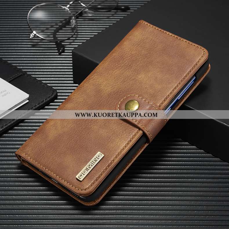 Kuori Honor 9x, Kuoret Honor 9x, Kotelo Honor 9x Salkku Suojaus Lehmä Kortti Aito Nahka Mustat