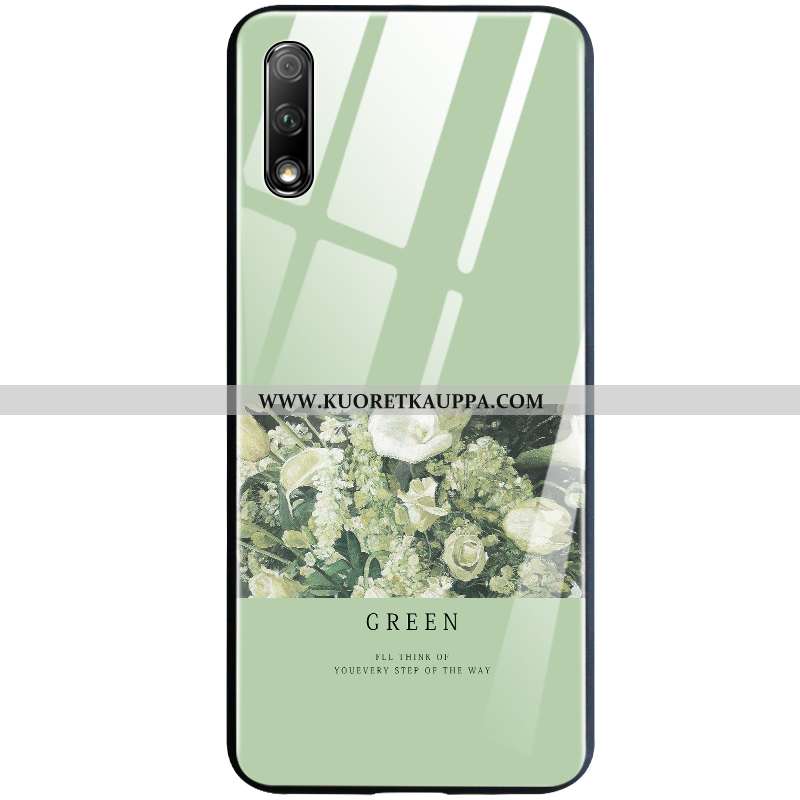 Kuori Honor 9x, Kuoret Honor 9x, Kotelo Honor 9x Silikoni Lasi Luova All Inclusive Vihreä