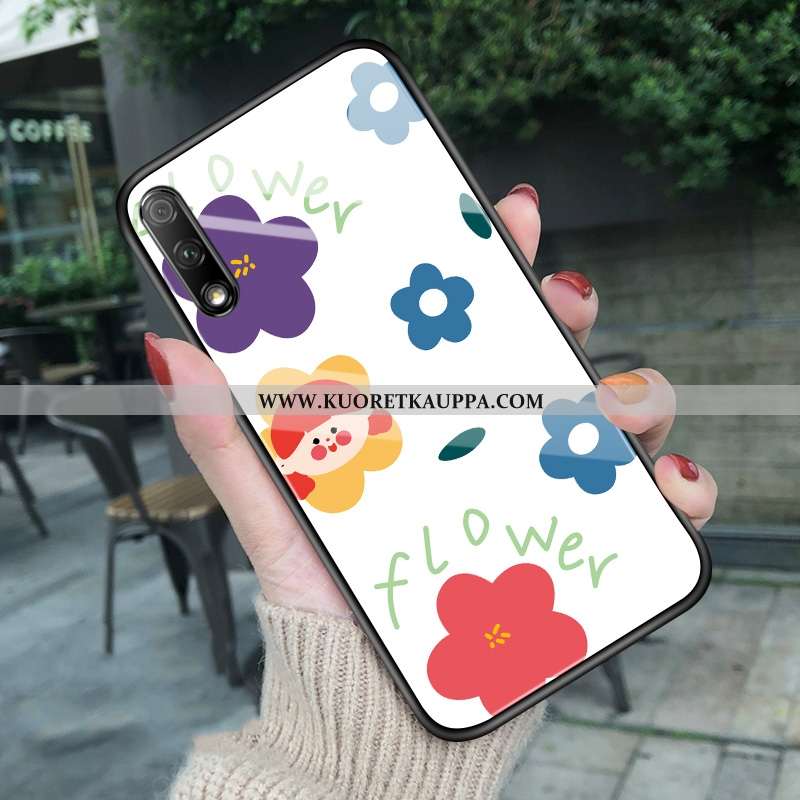 Kuori Honor 9x, Kuoret Honor 9x, Kotelo Honor 9x Suuntaus Ultra Yksinkertainen Kukkia Valkoinen