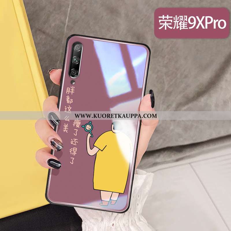 Kuori Honor 9x Pro, Kuoret Honor 9x Pro, Kotelo Honor 9x Pro Luova Sarjakuva Jauhe Net Red Lasi Pink