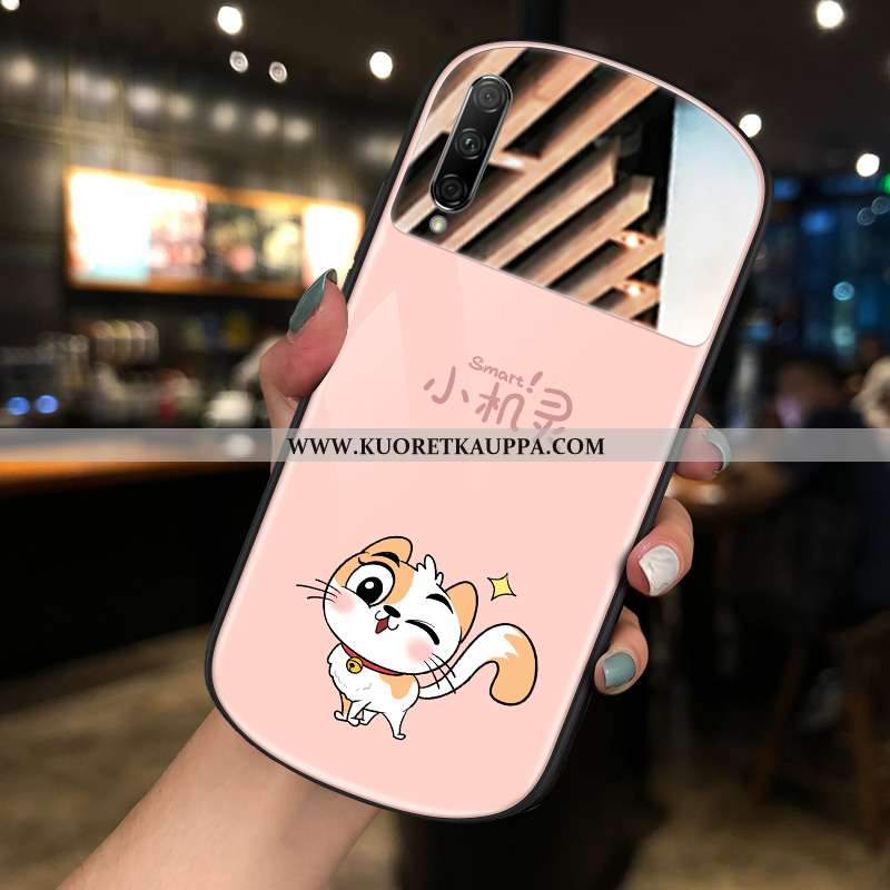 Kuori Honor 9x Pro, Kuoret Honor 9x Pro, Kotelo Honor 9x Pro Sarjakuva Ihana Peili Lasi Pinkki