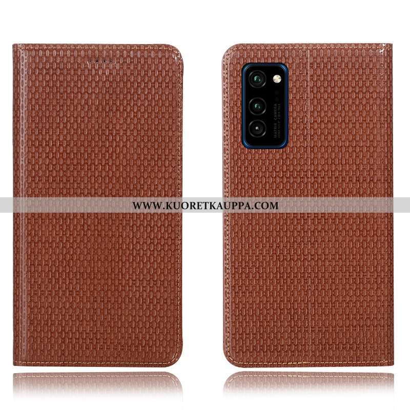 Kuori Honor View30 Pro, Kuoret Honor View30 Pro, Kotelo Honor View30 Pro Suojaus Nahkakuori Ruskea