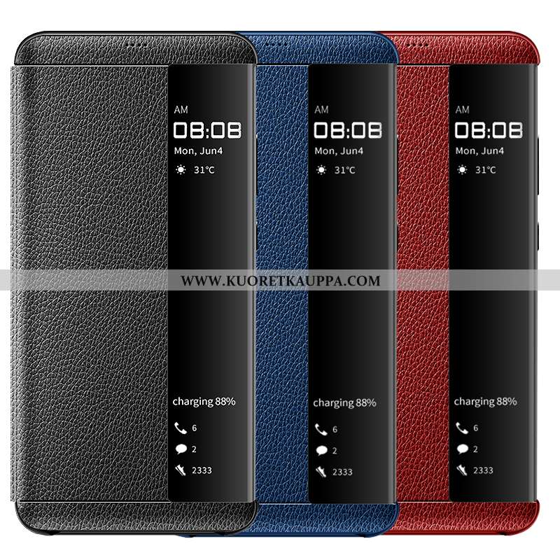 Kuori Huawei Mate 10, Kuoret Huawei Mate 10, Kotelo Huawei Mate 10 Nahkakuori Persoonallisuus Musta 