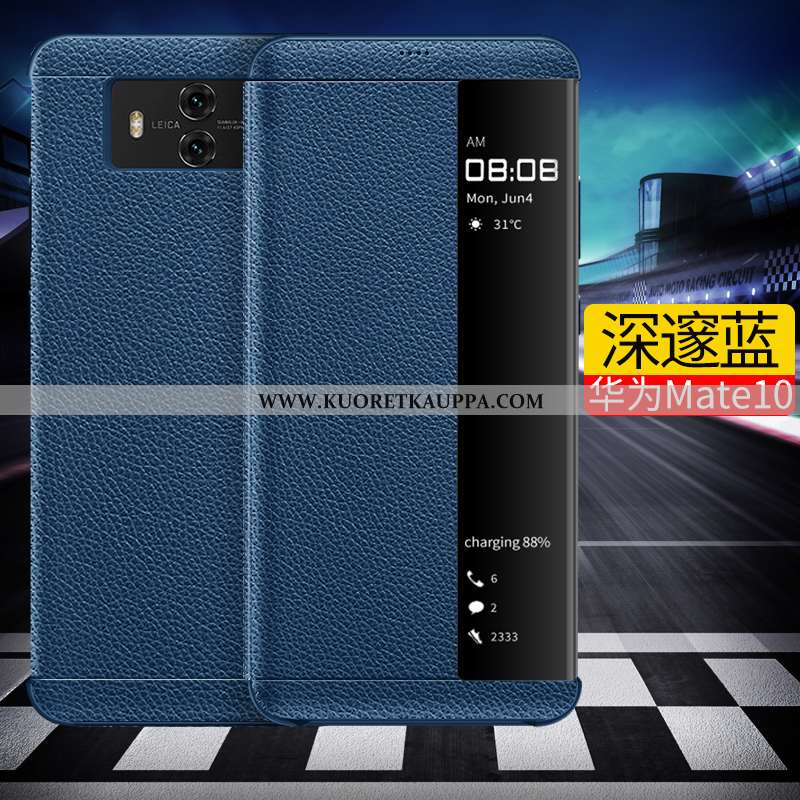 Kuori Huawei Mate 10, Kuoret Huawei Mate 10, Kotelo Huawei Mate 10 Nahkakuori Persoonallisuus Musta 