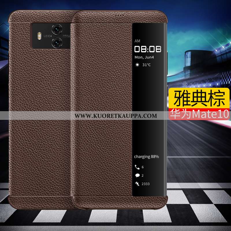 Kuori Huawei Mate 10, Kuoret Huawei Mate 10, Kotelo Huawei Mate 10 Nahkakuori Persoonallisuus Musta 