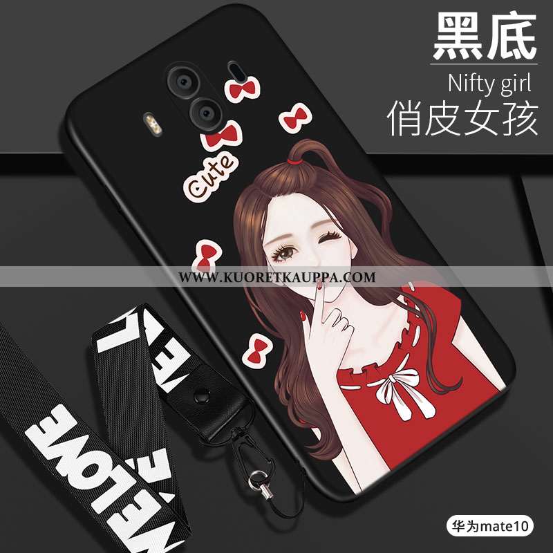 Kuori Huawei Mate 10, Kuoret Huawei Mate 10, Kotelo Huawei Mate 10 Pehmeä Neste Silikoni Musta All I
