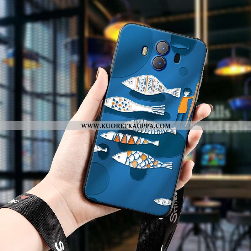 Kuori Huawei Mate 10, Kuoret Huawei Mate 10, Kotelo Huawei Mate 10 Sarjakuva Pehmeä Neste Tummansini