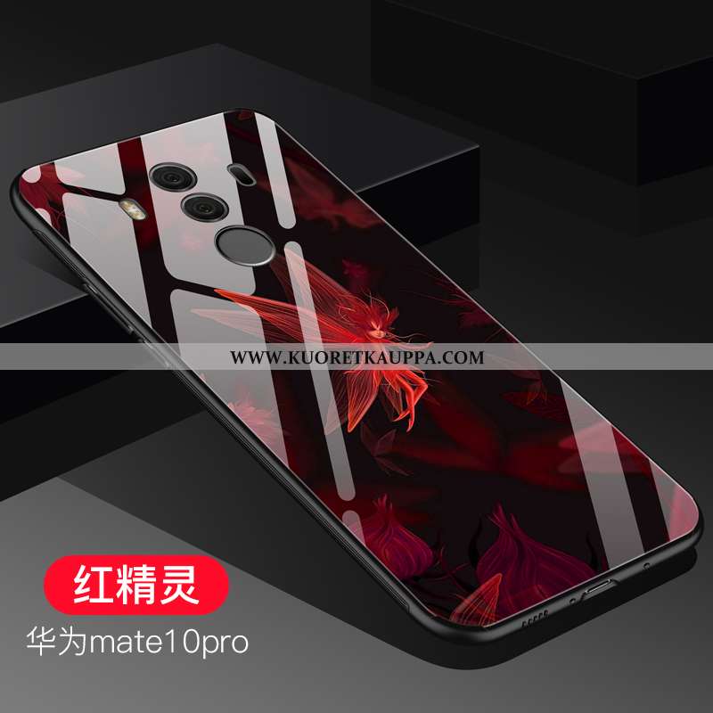 Kuori Huawei Mate 10 Pro, Kuoret Huawei Mate 10 Pro, Kotelo Huawei Mate 10 Pro Suojaus Lasi Net Red 