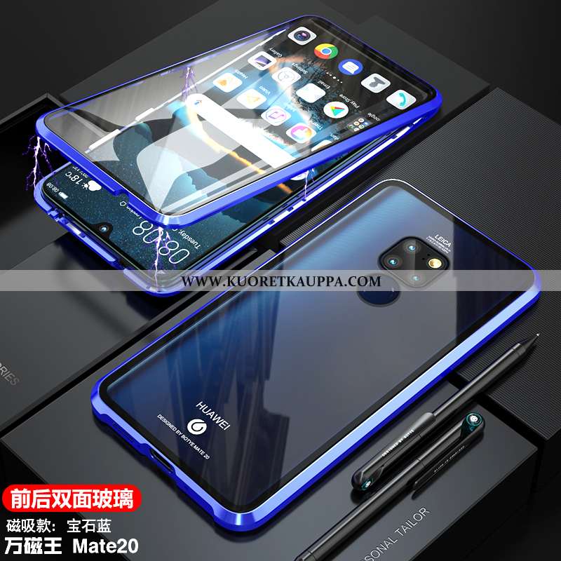 Kuori Huawei Mate 20, Kuoret Huawei Mate 20, Kotelo Huawei Mate 20 Lasi Läpinäkyvä Murtumaton Kaksip