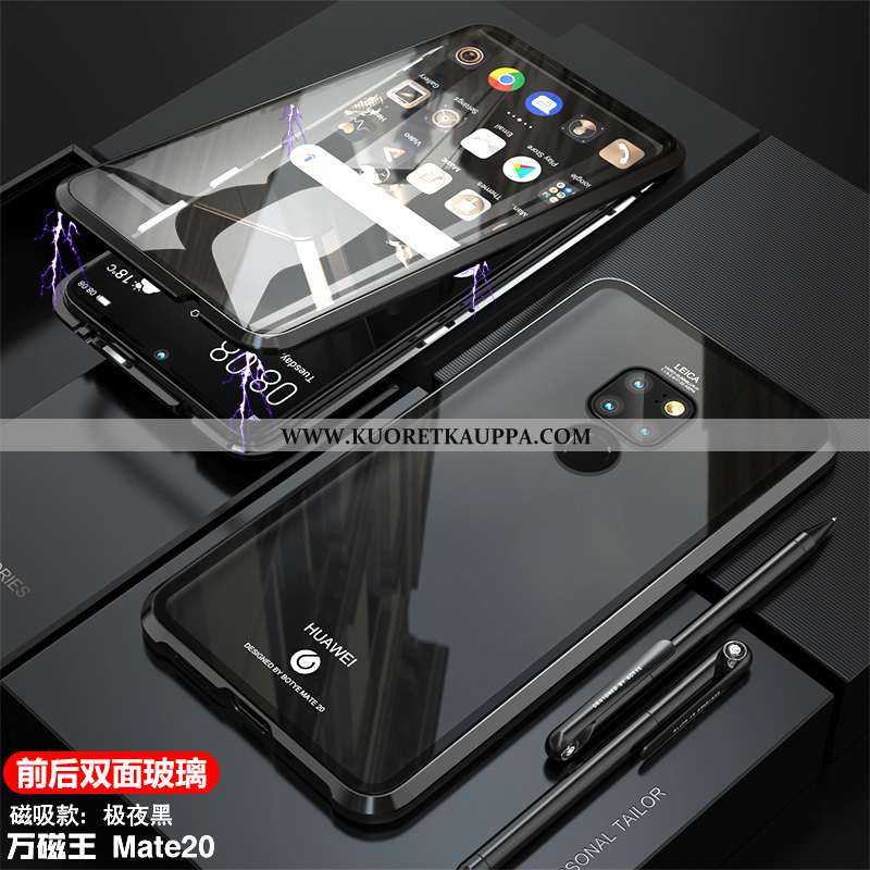 Kuori Huawei Mate 20, Kuoret Huawei Mate 20, Kotelo Huawei Mate 20 Lasi Läpinäkyvä Murtumaton Kaksip