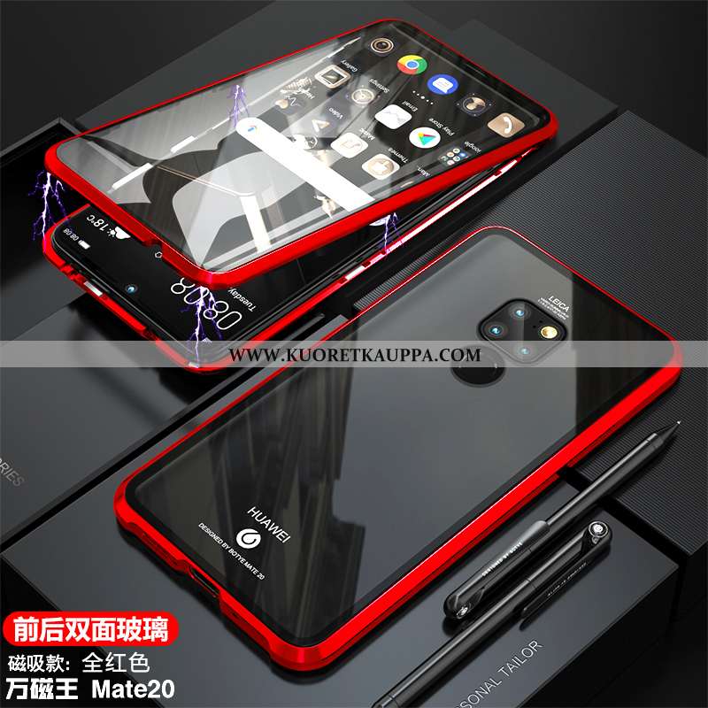 Kuori Huawei Mate 20, Kuoret Huawei Mate 20, Kotelo Huawei Mate 20 Lasi Läpinäkyvä Murtumaton Kaksip