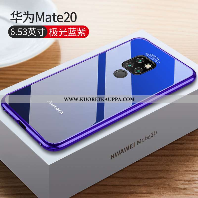 Kuori Huawei Mate 20, Kuoret Huawei Mate 20, Kotelo Huawei Mate 20 Lasi Suuntaus Ultra Musta Murtuma